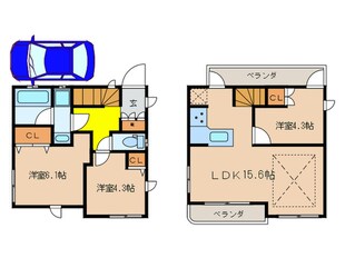 船橋2丁目戸建の物件間取画像